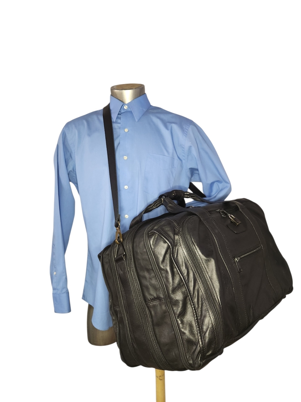 VTG TUMI COLOMBIAN DUAL EXPANDABLE NAPA LEATHER BRIEFCASE CARRYon  BAG  BLACK